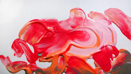 acrylic and oil pallet of bright colors