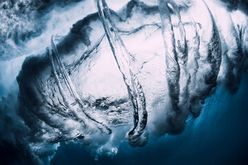 Ocean wave underwater. Underwater ocean textures