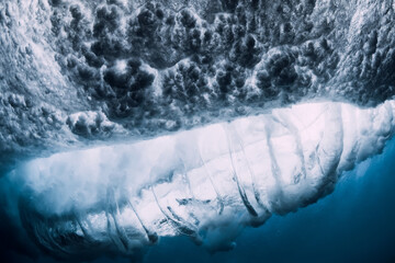 Ocean wave underwater. Underwater ocean textures