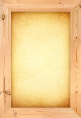 old paper with wooden frame