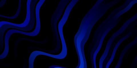 Dark BLUE vector template with wry lines. Brand new colorful illustration with bent lines. Smart design for your promotions.