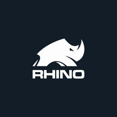 rhino logo animal simple silhouette © Payz
