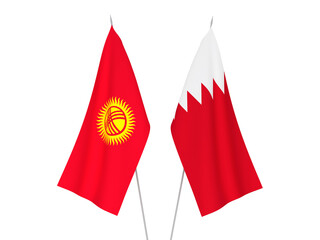 Obraz premium Bahrain and Kyrgyzstan flags
