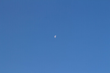  moon at day (blue sky)