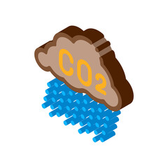 acid rain icon vector. isometric acid rain sign. color isolated symbol illustration