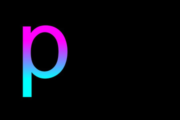 Lowercase letter p vector image