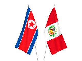 Peru and North Korea flags