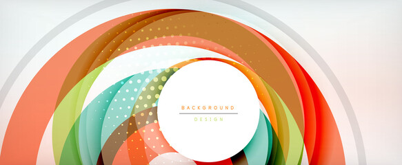 Fototapeta premium Trendy simple circle abstract background, dynamic motion concept. Vector Illustration For Wallpaper, Banner, Background, Card, Book Illustration, landing page