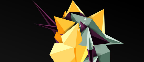 Trendy simple triangle abstract background, dynamic motion concept. Vector Illustration For Wallpaper, Banner, Background, Card, Book Illustration, landing page