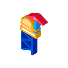 rescue tower icon vector. isometric rescue tower sign. color isolated symbol illustration