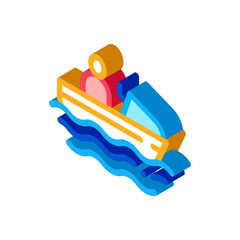 boating icon vector. isometric boating sign. color isolated symbol illustration