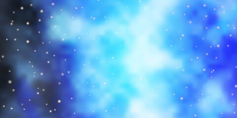 Light BLUE vector pattern with abstract stars. Blur decorative design in simple style with stars. Pattern for new year ad, booklets.