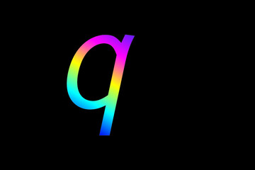 Lowercase letter q vector image