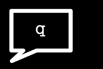 Lowercase letter q vector image