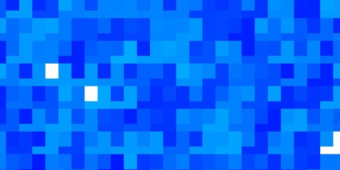 Light BLUE vector pattern in square style. Modern design with rectangles in abstract style. Best design for your ad, poster, banner.