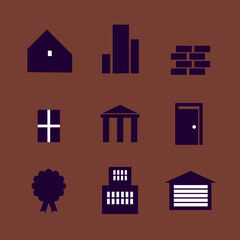 Fototapeta premium DESIGN ARCHITECTURE RETRO VINTAGE ICONS
