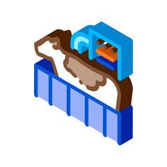 cow check icon vector. isometric cow check sign. color isolated symbol illustration