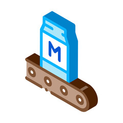 convector milk bottle icon vector. isometric convector milk bottle sign. color isolated symbol illustration