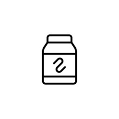 Mayonnaise vector icon in linear, outline icon isolated on white background