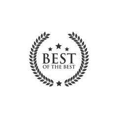 Best of the best badge icon, Best seller award logo isolated, vector Illustration
