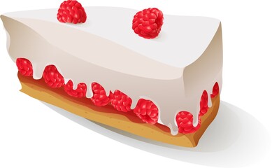 slice of raspberry cake