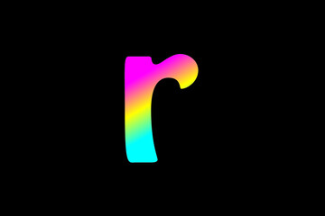 Lowercase letter r vector image