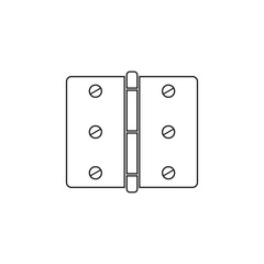 Door hinge icon, contour modern flat design. Vector illustration.