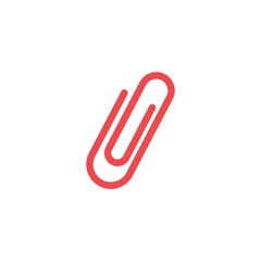 Obraz premium paperclip icon in flat style, Office paper clip isolated on white background. vector illustration