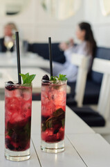 mojito cocktail on the table