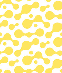 Repetitive Geometric Graphic Flow Textile Pattern. Seamless Modern Vector Smooth Shapes Texture. Continuous Fabric Circle Array 