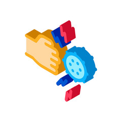 virus control icon vector. isometric virus control sign. color isolated symbol illustration