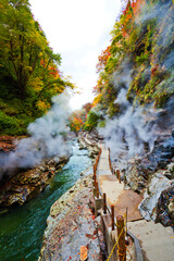 Oyasukyo Gorge in Akita Prefecture, Tohoku, Japan.