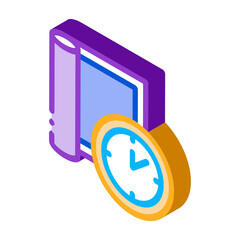 carpet cleaning timeout icon vector. isometric carpet cleaning timeout sign. color isolated symbol illustration