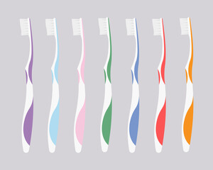 Toothbrush for the oral cavity on a white background.Toothbrush in vector.