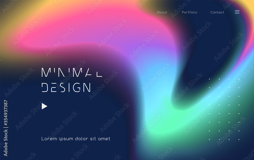 Wall mural abstract backgrounds with vibrant gradient shapes. design template for covers and posters