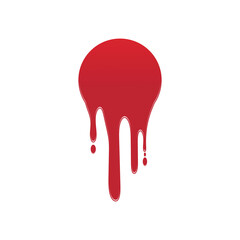 Dripping paint icon logo. Current liquid. Paint flows. Melted circle logo. Current paint  stains. Current inks.