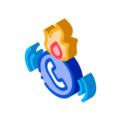 help hotline icon vector. isometric help hotline sign. color isolated symbol illustration