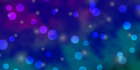 Light Multicolor vector template with circles, stars. Abstract illustration with colorful spots, stars. New template for a brand book.