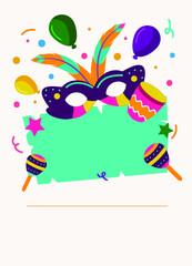vector illustration of a carnival mask