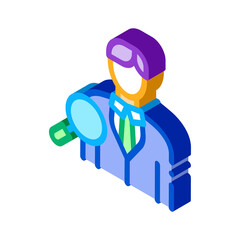 job applicant study icon vector. isometric job applicant study sign. color isolated symbol illustration