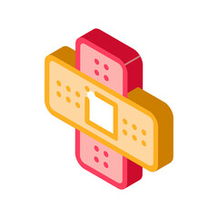 medical healing plaster icon vector. isometric medical healing plaster sign. color isolated symbol illustration