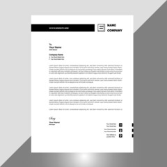 Clean And Modern Letterhead Template Vector Design.