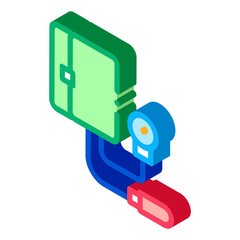 device for measuring pressure tonometer icon vector outline illustration