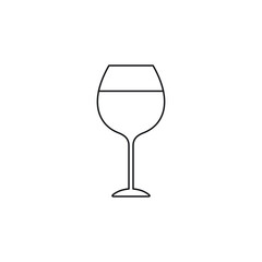 wine glass icon vector sign symbol isolated