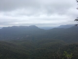 clouds in the mountains