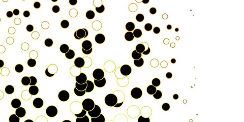 Dark Green, Yellow vector backdrop with circles. Colorful illustration with gradient dots in nature style. Design for your commercials.