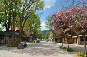 Zakopane w czasie pandemi , covid -19 Zakopane , Krupówki w czasie pandemi , COVID 19 , Koronawirus  Zakopane