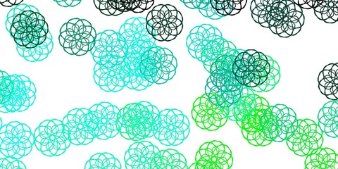 Light Green vector texture with memphis shapes.