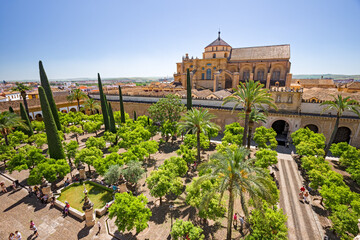 Fototapeta na wymiar Panoramic view from the top of the Mezquita, Cathedral of Córdoba, Spain.