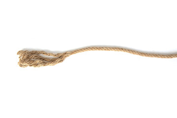 old rope on the white background